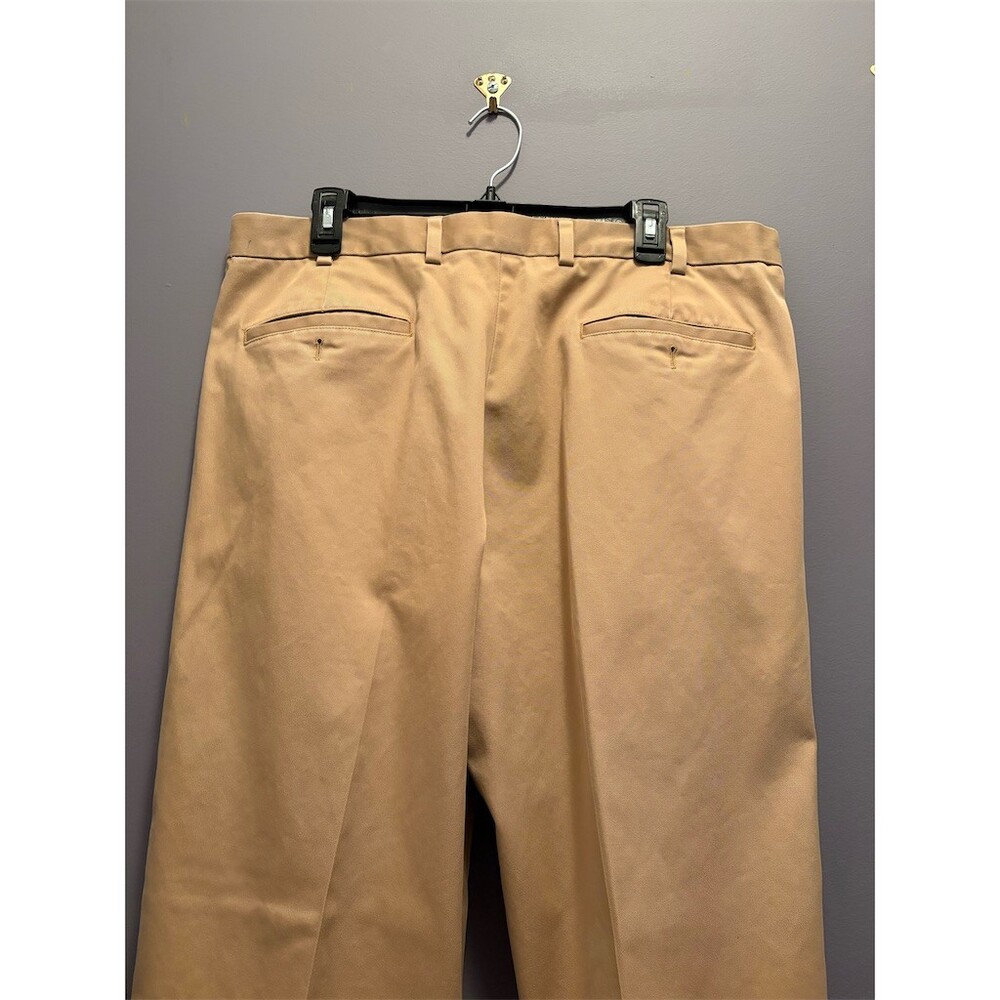 Brooks Brothers Advantage Chino Mens 38x30 Beige Pleated Cuffed Pants - Picture 6 of 9